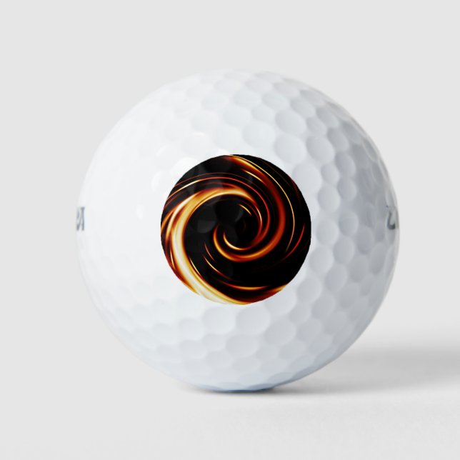 Balles De Golf Spirale liquide d'or (Devant)