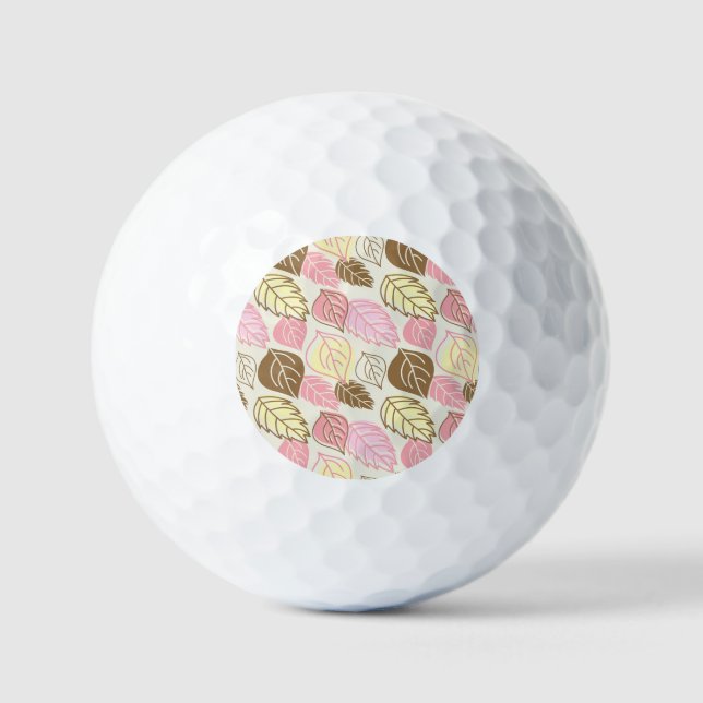 Balles De Golf Splendor d'automne : Motif sans feuille (Recto)