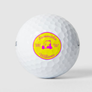 Balles De Golf Sport Pink Golf Panier à bougie Silhouette Golf Ba