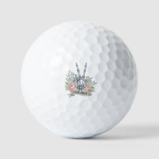 Balles De Golf Squelette de signe de paix " Répandre la gentilles