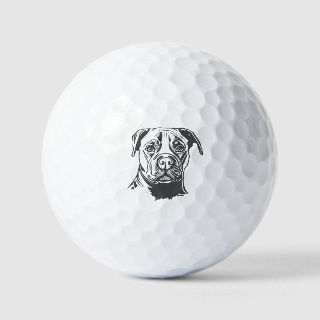 Balles De Golf Staffordshire Bull Terrier (Recto)
