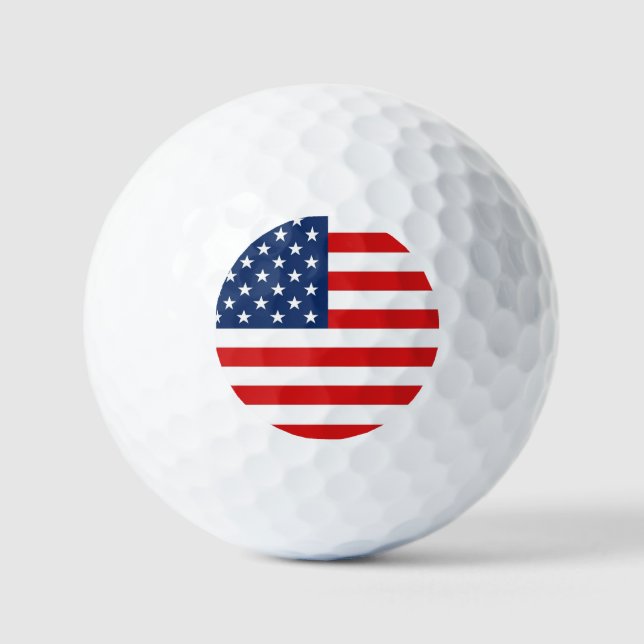 Balles De Golf Stars et rayures Thématique Golf Ball USA (Recto)