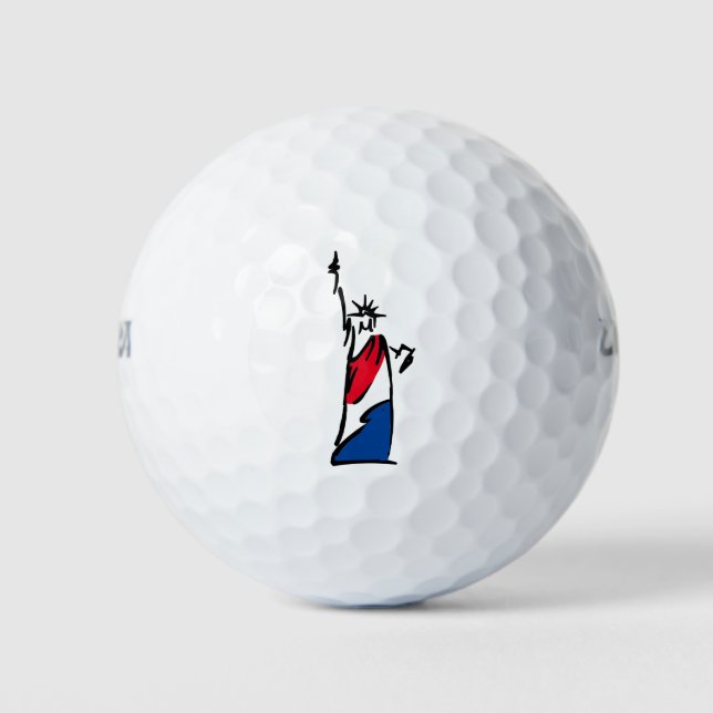Balles De Golf Statue de la Liberté / Lady Liberty Stripes (Devant)