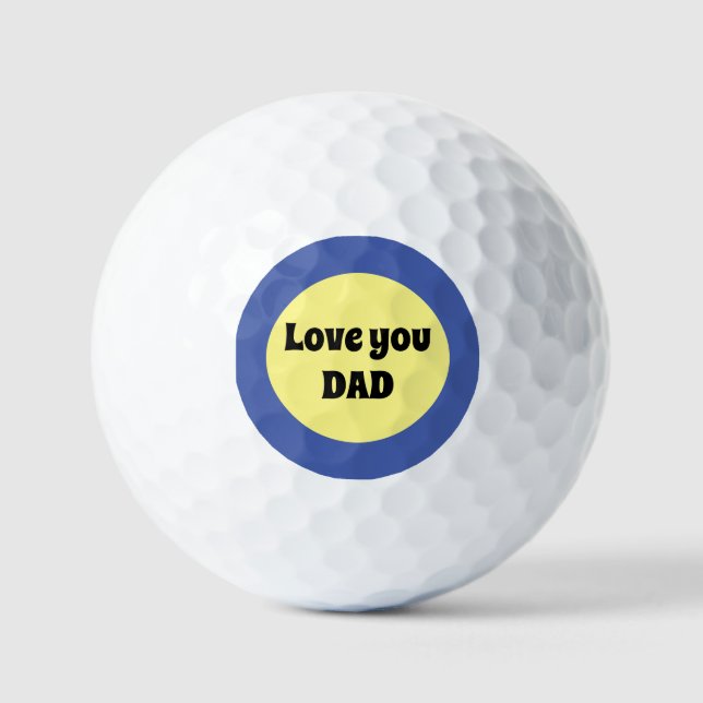Balles De Golf Sticker Carré à gros point jaune (Recto)