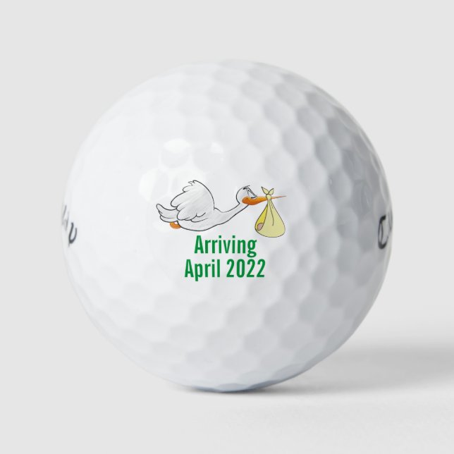 Balles De Golf Stork Baby Faire-part Golf Balls (Devant)