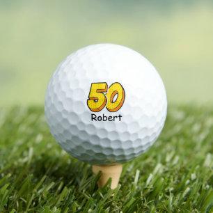 Balles De Golf Style de bande dessinée 50e anniversaire Golfer Gi