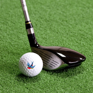 Balles De Golf Style de tatouage traditionnel d'hirondelle bleue 