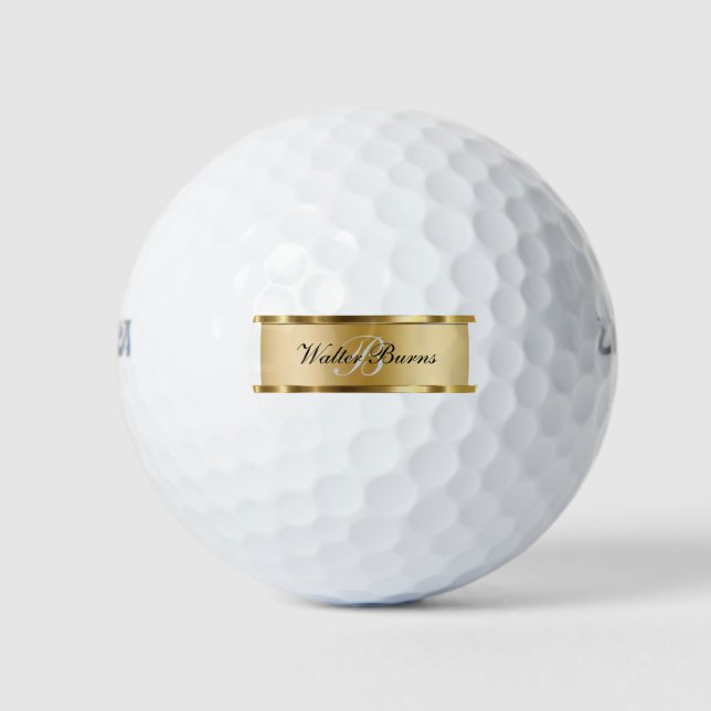 Balles De Golf Style Monogramme Luxe (Devant)