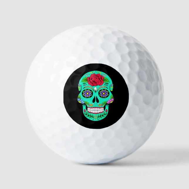Balles de golf Sugar Skulls (Recto)