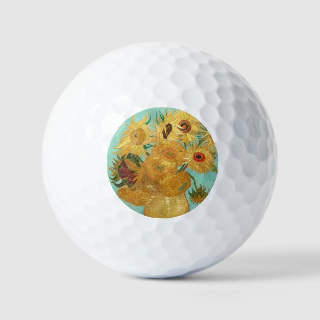 Balles De Golf Sunflowers Vincent van Gogh (Recto)