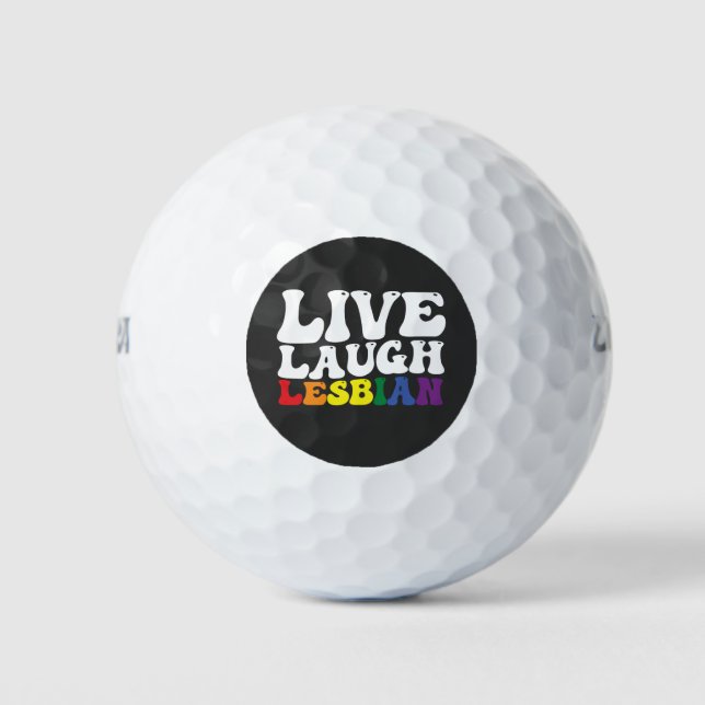 Balles De Golf Super Live Lauder Lesbian LGBT Pride (Devant)