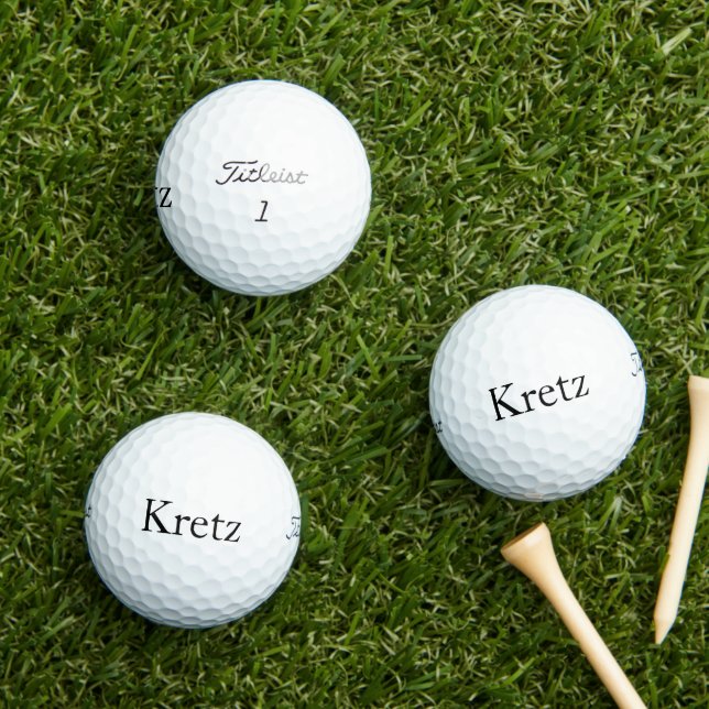 Balles De Golf Surnom Personnalisé Initial Simple Balls De Golf (Herbe in situ)