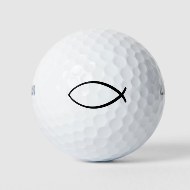 Balles De Golf Symbole Christian Fish (Ichthys) (Devant)