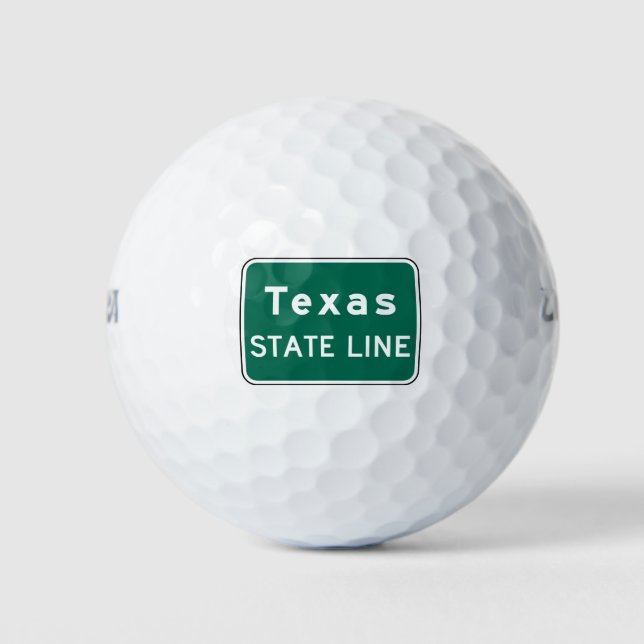 Balles De Golf SYMBOLE DE LA ROUTE DU Texas State Line (Devant)