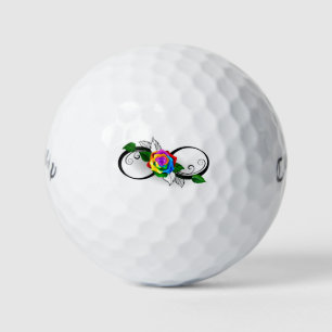 Balles De Golf Symbole d'infini avec Rose arc-en-ciel