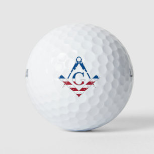 Balles De Golf Symbole Freemasonic des États-Unis