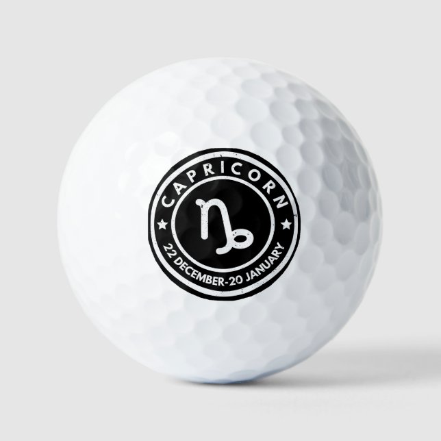 Balles De Golf SYMBOLE Zodiaque Capricorne (Recto)