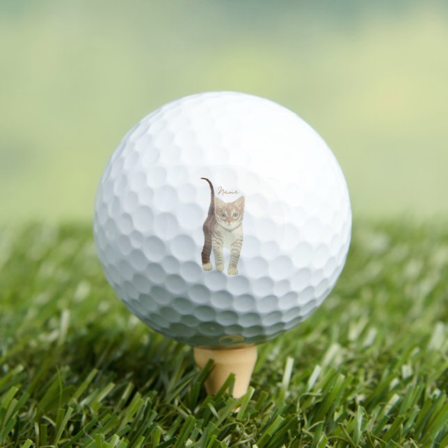 Balles De Golf Tabby Chat Avec Ballons De Golf Texte (T-shirt Insitu)