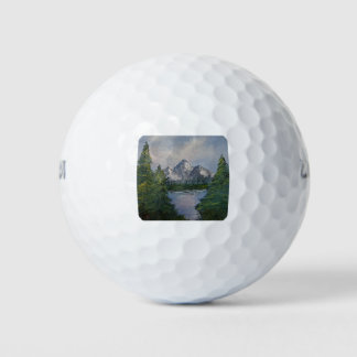 Balles De Golf Tableau style Bob Ross #2