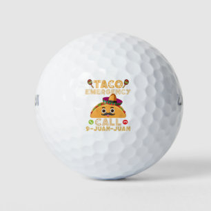 Balles De Golf Taco Appel d'urgence Funny Cinco de Mayo Mexicain