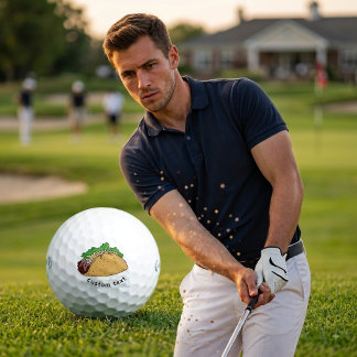 Balles de Golf Taco - Cadeau Personnalisé Humorist
