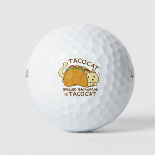 BALLES DE GOLF TACOCAT ANIMAL EN TACO CARTOON