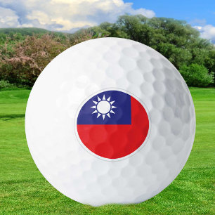 Balles De Golf Taïwan Golf Balls, Taïwanais Drapeau Golfers /Patr