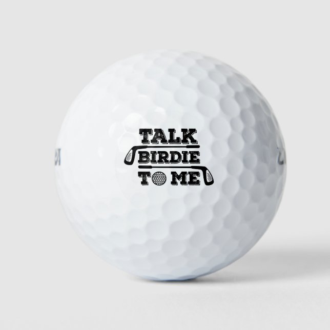 Balles De Golf Talk Birdie To Me - Drôle Golf Golfing Cadeau (Devant)