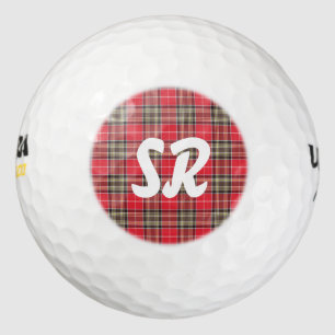 Balles De Golf Tartan rouge personnalisé