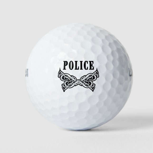 Balles De Golf Tattoo de police (Devant)