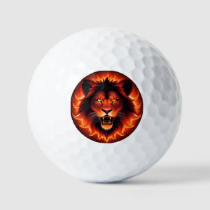 Balles De Golf Tête de Lion Fougueux avec Crinière Éclatante