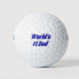 Balles De Golf Texte bleu papa