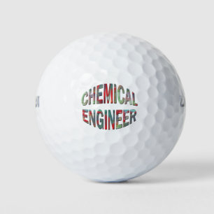 Balles De Golf Texte de l'ingénieur chimique en vol