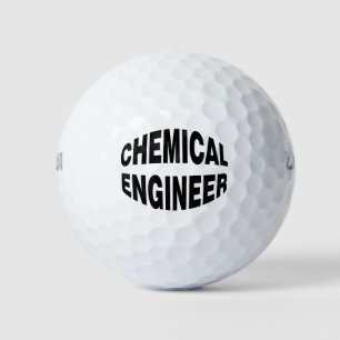 Balles De Golf Texte de l'ingénieur chimique noir en bulle