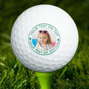 Balles De Golf Texte personnalisé et couleur pour photo personnal