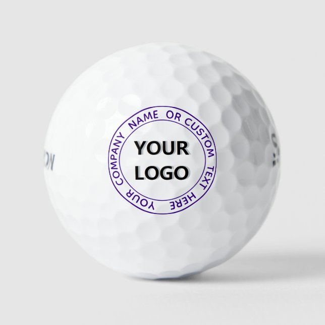 Balles De Golf Texte personnalisé et logo Promotionnel Timbre Bou (Recto)