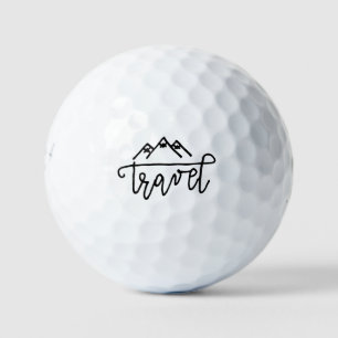 Balles De Golf Texte tiré par la main de voyage