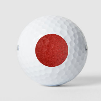 Balles De Golf Texture en cuir rouge