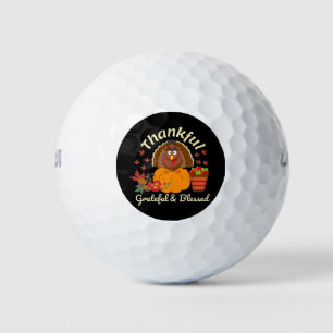 Balles De Golf Thanksgiving Grateful & Blessed
