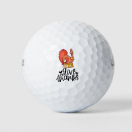 Balles De Golf Thanksgiving pour golfeur avec dinde