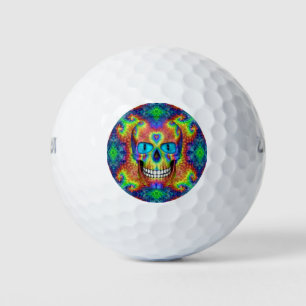 Balles De Golf Tie Dye Crâne mort Zombie Pas mort Boules de golf