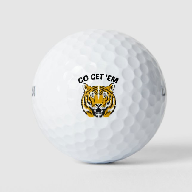 BALLES DE GOLF TIGER ALLEZ LES OBTENIR (Devant)