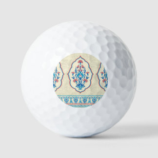 Balles De Golf Tissu floral ethnique : Élégance transparente
