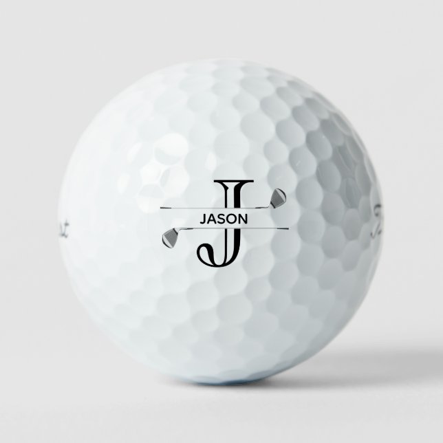 Balles De Golf Titulaire de monogramme personnalisé Pro V1 (Recto)