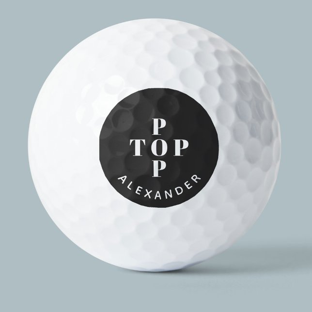 Balles De Golf Top Pop Père Papa Personnalisé (Créateur téléchargé)