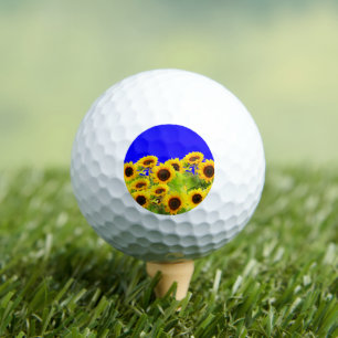 Balles De Golf Tournesols Ballons de golf Ukraine Drapeau Couleur