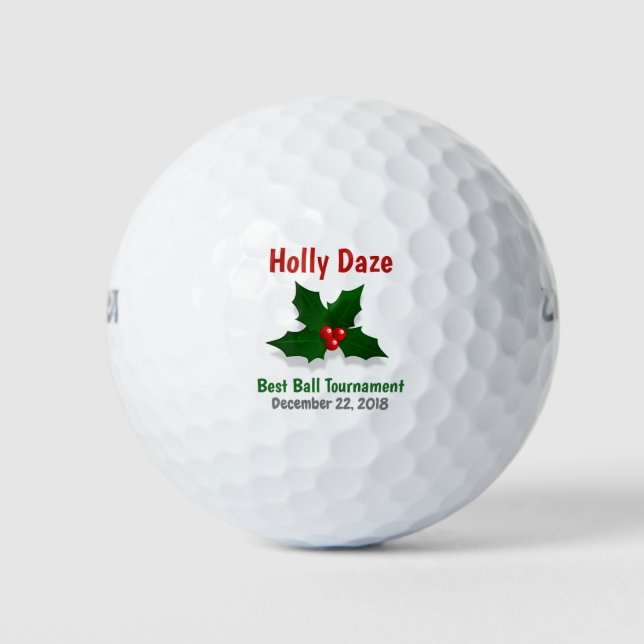 Balles De Golf Tournoi personnalisé de Noël (Devant)