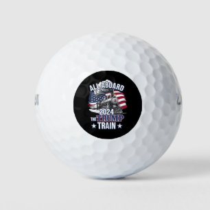Balles De Golf Tous à bord du train Trump Trump 2024 patriotique 