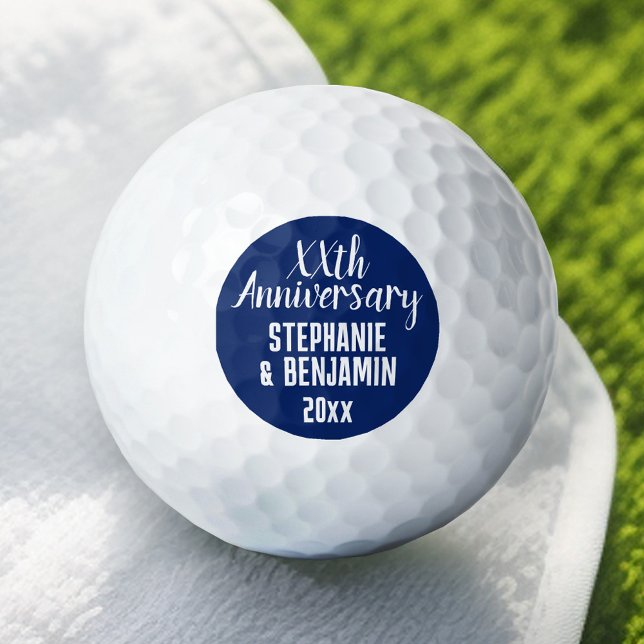 Balles De Golf Toute Faveur Mariage Anniversaire - Peut Modifier  (Personalized Golf Ball - Add Your Monogram for a Wedding Anniversary Favor)