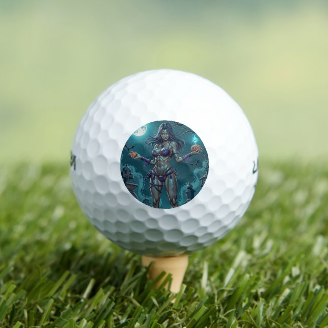 Balles De Golf Traite d'Halloween ou ami Zombie w Cerveau (T-shirt Insitu)